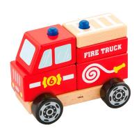 Дерев'яна пірамідка Viga Toys Пожежна машинка (50203FSC) - LogicHub