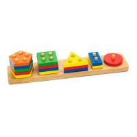Дерев'яна логічна пірамідка Viga Toys Геометричні фігури (58558) - LogicHub