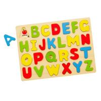 Деревянный пазл Viga Toys Английский алфавит, заглавные буквы (58543) - LogicHub