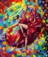 Картина по номерам "Яркий танец" рус - LogicHub
