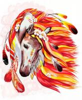 Картина по номерам "Огненная лошадь" рус - LogicHub